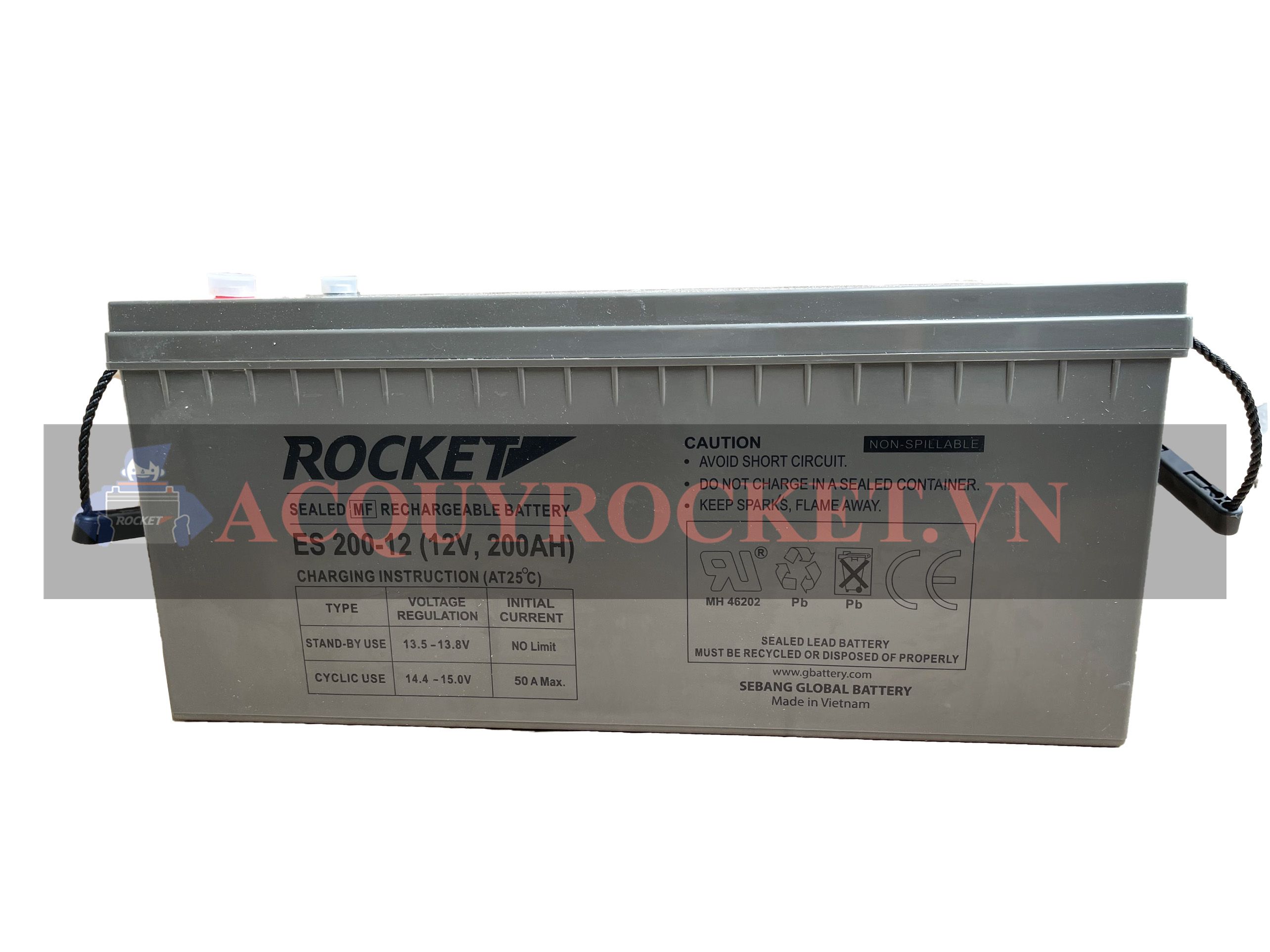 Ắc quy Viễn thông Rocket ES120-12 (12V-120Ah) chính hãng