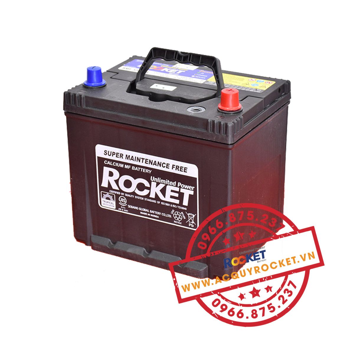 Bình ắc quy Rocket SMF 55D23L (12V-60Ah) giá tốt