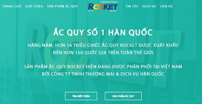 Acquy Rocket chính hãng tại acquyrocket.com.vn