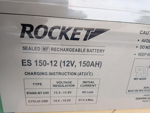Chỉ số Ah trên ắc quy viễn thông Rocket ES150-12